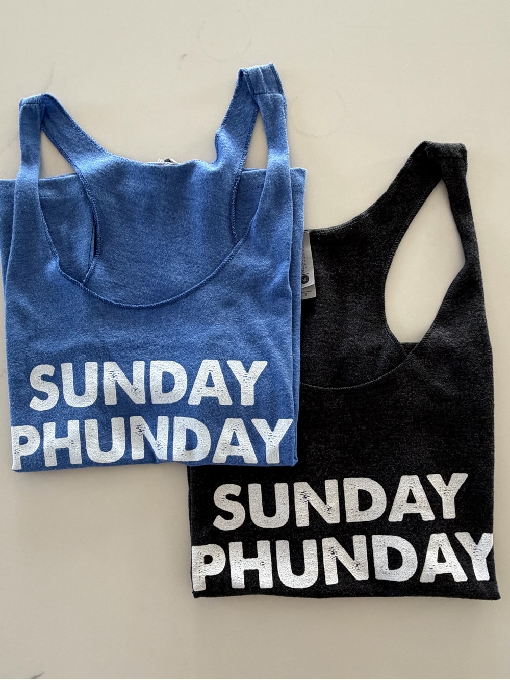 2 Phish Fan Tank Tops by Next Level Sunday Phunday XS Blue & Small Charcoal